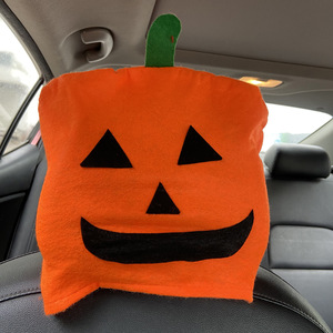   Decorazioni per Feste di Halloween, Copri Poggiatesta per Sedili Auto a Forma di Zucca - Product Image 3