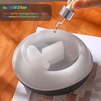 Diffuseur d'huiles essentielles de bureau 200 ml, diffuseur d'air intelligent à effet flamme, humidificateur portable à ultrasons, diffuseur d'arômes