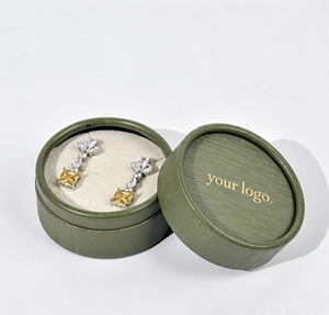 กระป๋องกระดาษคราฟท์ทรงกลมขนาดเล็ก, หลอดกระดาษทรงกระบอกขนาดเล็กสำหรับใส่ขนม ต่างหู เครื่องประดับจิ๋ว บรรจุภัณฑ์สำหรับจัดเก็บ - Product Image 1