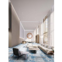 Moquette d'hôtel moderne de luxe 80% laine 20% nylon, moquette mur à mur, moquette résistante pour hôtel
