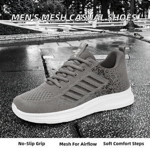 Zapatillas Deportivas de Malla para Hombre, con Cordones, para Correr, Suaves, Casuales, que Aumentan la Estatura, para Caminar - Product Image 2