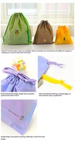 Sac de rangement de voyage, pochette à cordon, sac anti-poussière portable pour vêtements et sous-vêtements, organisateur de chaussures imperméable à motifs de dessins animés