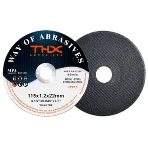 Customized Ultra Thin Abrasive Metal Inox Cutting Disc 4 1/2 115mm X 1.0mm Stainless Steel 4.5 Inch Cut Disc Disco De Corte