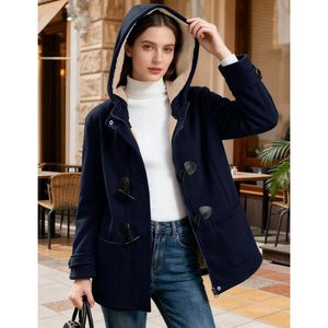 Veste d'hiver doublée en sherpa FOXA pour femme, sweat à capuche en polaire, manteau chaud à cordon, coupe-vent, manches longues - Product Image 5