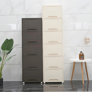 45Cm Nhà Ngăn Kéo Lưu Trữ Tủ Công Suất Lớn Phòng Khách Phòng Ngủ Lưu Trữ Tủ Gỗ Hạt PP Nhựa Lưu Trữ Tủ - Product Image 1