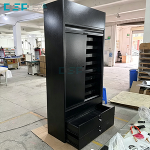 DSP Vietnam Factory Anti-theft Lockable Door Cigarette Display Wood Tobacco Fixtures <b>Drawer</b> Sales with Roller Shutter - Product Image 2