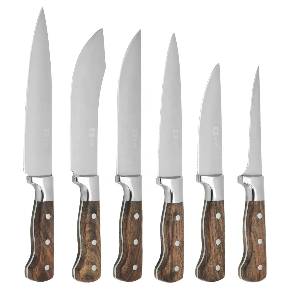गर्म बेच के मवेशी वध चाकू किट Martensite स्टेनलेस स्टील के रसोई के चाकू सेट Boning चाकू कसाई के लिए