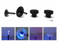 Statue de pompe à eau pour piscine et Aquarium, tête de pulvérisation de champignons et de fleurs, lumière 12 LED, modèle Koi, étang à poisson rouge