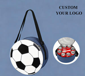 حقيبة غداء معزولة مطبوعة بتصميم كرة القدم للكتف، مناسبة للفعاليات ذات الطابع الرياضي، حقيبة تبريد حرارية ترويجية - Product Image 2