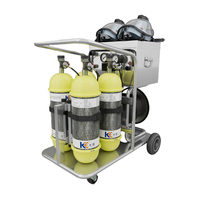 Chariot d'équipement de lutte contre l'incendie, appareil respiratoire autonome SCBA pour pompiers