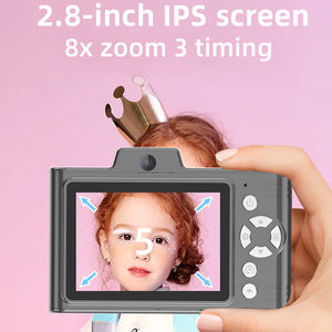 Cámara Digital HD de 2.4 Pulgadas, 48MP, 1080P, <span class=keywords><strong>Zoom</strong></span> 8X, para Estudiantes, Niños, Viajes, Fotografía Retro, Cámaras de Video CCD, Grabadora Portátil D72 B1 - Product Image 3