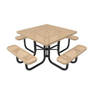 Ngoài trời Patio đồ nội thất sân vườn Slatted thép Dã Ngoại thiết kế hiện đại bên ngoài bảng băng ghế dự bị nhựa nhiệt dẻo tráng bàn ăn ghế - Product Image 2