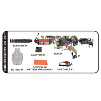 Senjata Mainan Gel Splatter Blaster Listrik ARP9 Graffiti ARP9 Splatter Balster Senjata Mainan untuk Permainan Tim