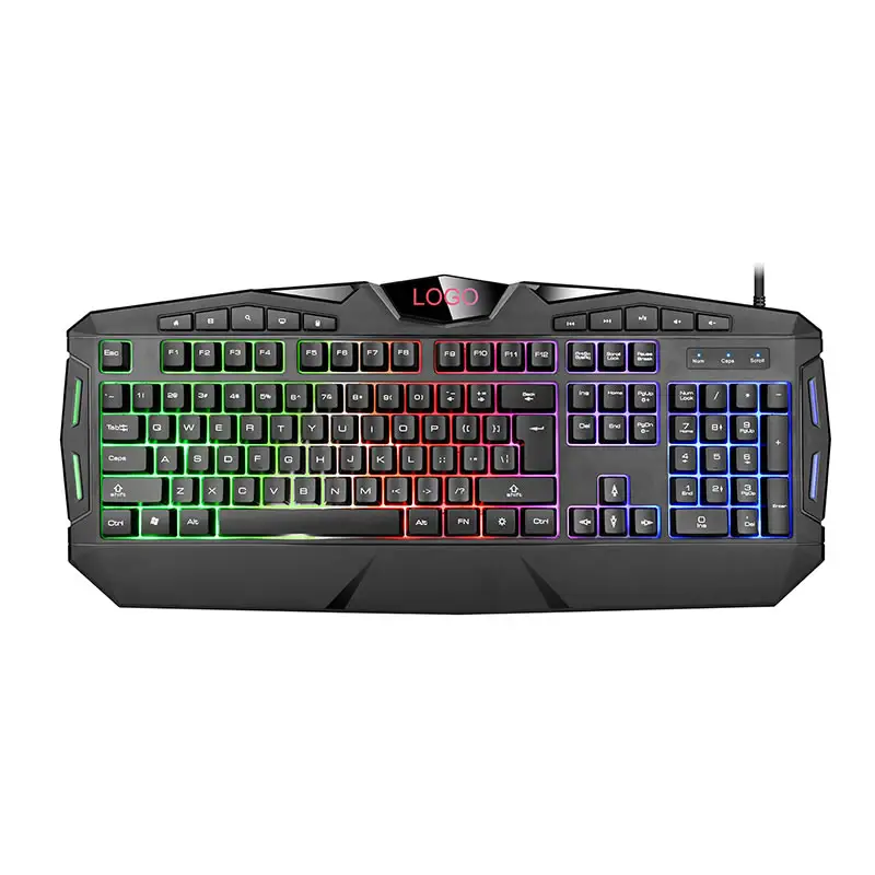 104/105 keys Multimedia with 10 Hot Keys Wired Keyboard 3 RGB Backlight Gaming Keyboard for Professional Gamer, KBL-Q9M