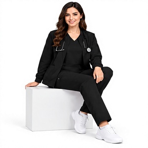 Tenue Médicale Premium 3 Pièces Respirante en Tissu Extensible Doux pour Infirmières, Médecins, Équipes Chirurgicales, Pharmacies, Hôpitaux – Personnalisable - Product Image 1