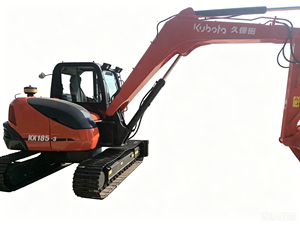100% Original Usado para Miniexcavadoras KX185 |   Excavadora de cadenas de 8 toneladas de segunda mano con bomba hidráulica KYB, certificación CE, Japón - Product Image 6