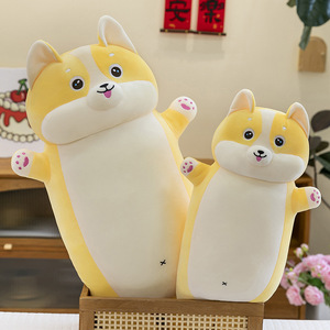 Cute Dog Plush Pillow <b>Toy</b> PP Cotton <b>Stuffed</b> Animal Dog Long Pillow Sleeping Hugging Doll Birthday Gift Home Decoration Wholesale - Product Image 1