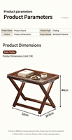 Table à thé en bois de style japonais moderne, plateau pliable, table d'appoint pour salon, mobilier de service pour café et thé