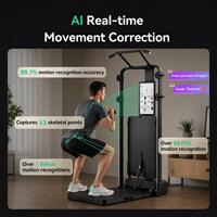 Estación de Entrenamiento de Fuerza FRS Smart Home Gym, Máquina de Cable con Pantalla Táctil de 32 Pulgadas, Resistencia de 120 kg, Fitness