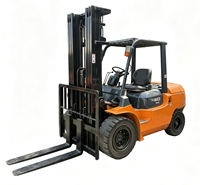 Vente de chariot élévateur diesel japonais de 5 tonnes à bas prix, mât à 3 sections, hauteur 5 mètres, excellent rapport qualité-prix