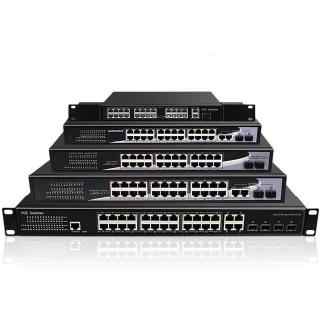 100Mbps/1000Mbps POE Switch 24-Port 2 Electric Port 2 SFP Port High Power 300W Management VLAN Support EAPS Ring Networking
