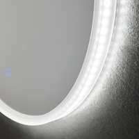 Miroir de salle de bain LED ovale mural éclairé avec fonction anti-buée, personnalisé et fabriqué directement en usine, Aqua Gallery