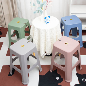Tabouret haut en plastique Hengfeng 380x380x485mm, chaise de restaurant durable, design minimaliste, usage domestique - Product Image 2