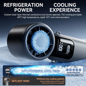 Portable Semiconductor Cooling Fan Handheld Folding Neck Fan Turbo Air Cooler for Travel Office Outdoor - Product Image 5