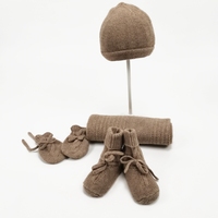 Barboteuses tricotées Ensemble de vêtements en coton pour bébé Couverture en cachemire Ensemble de chaussons Boonet Ensemble bébé en cachemire