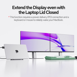 PULWTOP USB C Docking <strong>Station</strong> Stand <strong>Laptop</strong> <strong>Dock</strong> with 2 HDMI, PD, Ethernet, USB A/C 10Gbps for MacBook Pro/Air M3 Pro/M4 - Product Image 5