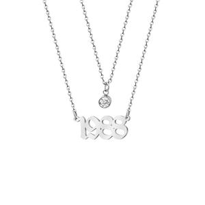 Vendita calda delle donne delle ragazze <span class=keywords><strong>regalo</strong></span> 1988 anniversario anno di <span class=keywords><strong>nascita</strong></span> collana 18K oro placcato con pietra portafortuna - Product Image 6