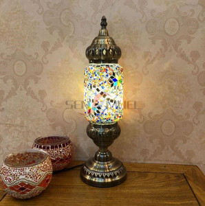 Sensmiel bán buôn tùy chỉnh và bán hàng trực tiếp của kính màu Tiffany phong cách bảng đèn khảm Thổ Nhĩ Kỳ trang trí bàn đèn Bộ - Product Image 3