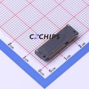 AS0BC21-S30BE-7H Hard Drive Connector (SAS/SATA/M.2) SMD,P=0.5mm Connector M.2-E Key Female 67P Horizontal Mount - Product Image 2