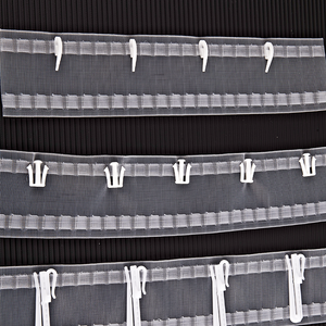 Ruban transparent simple de piste de pli d'ondulation de vente chaude avec la bande de rideaux de gaze de pli de S de ligne de positionnement pour des hôtels - Product Image 3