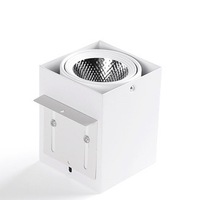 Spot LED rectangulaire encastrable en aluminium pour faux plafond, 10W, sans cadre, orientable