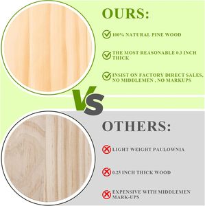 Posavasos de Madera Sin Terminar, Gruesos, de 4 Pulgadas, Madera de Pino Natural, Superficie Lisa, Ideal para Manualidades, Pintura, Hogar y Bar - Product Image 4