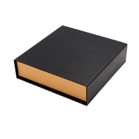Grand couvercle magnétique pliable de luxe à Texture de Grain noir mat, boîte-cadeau pour vêtements et cadeaux