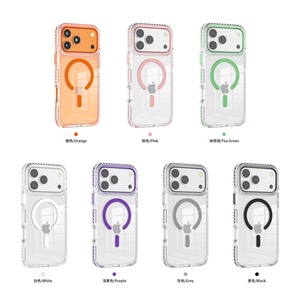 เคสกันกระแทกแบบไฮบริด PC + TPU สำหรับ iPhone 16 15 14 13 12 11 Pro Max, เคส iPhone 17 แม่เหล็กอะคริลิค - Product Image 1