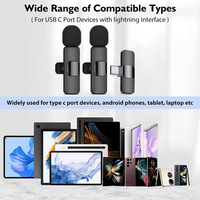 K9 Mini connecteur professionnel de type C de microphone Lavalier sans fil pour la réunion d'entretien de caméra de téléphone