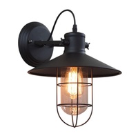 Lampe murale LED décorative de style industriel rétro américain en fer forgé pour bars, restaurants, cafés, cybercafés, couloirs