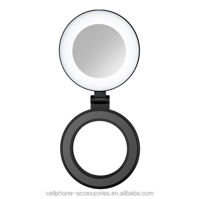 LED High Power Rechargeable Modern Clip Fill Video Conference Light Magnetic Adjustable 3 Light Colors Selfie Ring Light
