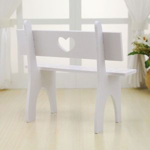 Yu Mo Hanging Chair <b>Plastic</b> Craft Ornament Small <b>Bench</b> With Heart Cutout For Home Decor - Product Image 3