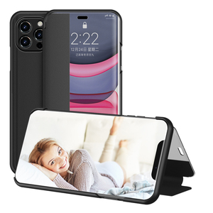 เคสหนัง PU แบบมีขาตั้ง สำหรับ Samsung S20FE, Psmart 2020, และ <span class=keywords><strong>iPhone</strong></span> 12 Pro Max 6.7 นิ้ว พร้อมช่องหน้าต่างด้านข้าง - Product Image 1