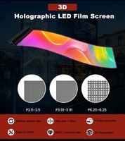 Film adhésif intelligent transparent pour écran LED en verre P3.91P6P8, mur vidéo LED holographique pour exposition, salle d'exposition, musée