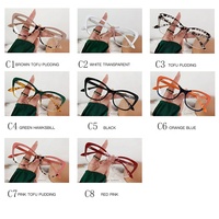 Lunettes Unisexe Tendance Photochromiques Forme Œil de Chat Monture PC Plein Cerclage Anti-Lumière Bleue, Face Diamant