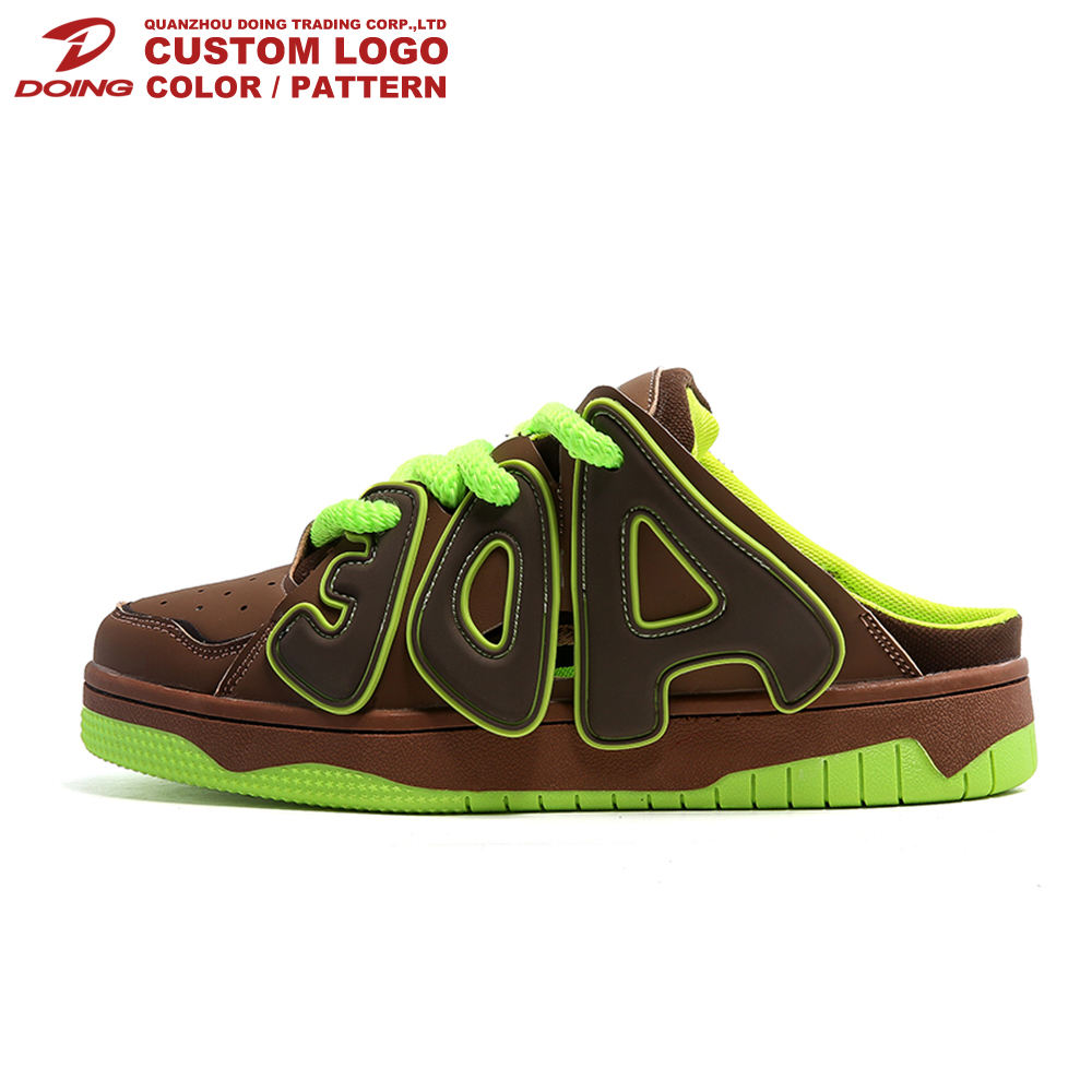 New Fashion Casual Half Slippers Wholesale Multi Colors Custom Logo Outdoor  Comfortable Leather Ladies Shoes Sneakers