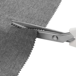 Ciseaux de tailleur professionnels en acier inoxydable de 9 pouces, poignée en plastique souple blanc-vert, bord partiellement dentelé, pour dentelle et tissu - Product Image 5