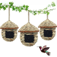 Tissé à la main Colibri Foin Maison Canari Oiseau Herbe Naturelle Suspendue Cabane Lit Nid