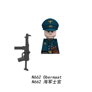 Mattoncini Militari Minifigure Serie Marina Tedesca della Seconda Guerra Mondiale 6 Stili Ufficiale Marinaio Set Sottomarino Giocattoli Fai da Te Ingrosso N661-N666 - Product Image 3