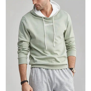 Sudadera con Capucha Personalizada de Algodón Liso, Estilo Urbano, Manga Larga, Deportiva, Informal, de Alta Calidad para Hombre - Product Image 2